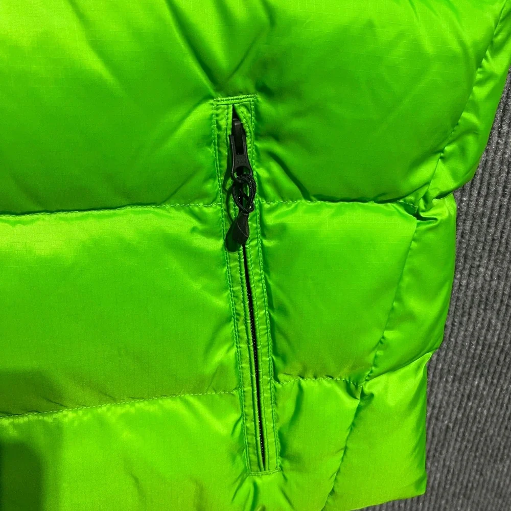 RLX Ralph Lauren Puffer Vest Mens XL Green Down Filled Neon Gorpcore Winter